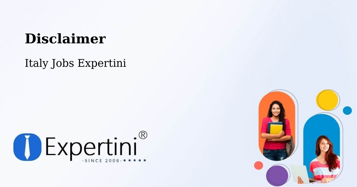 Disclaimer – Asolo - Italy Jobs Expertini